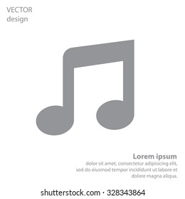 note (music) icon isolated