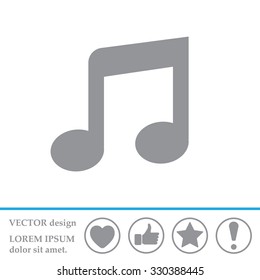 note (music) icon isolated