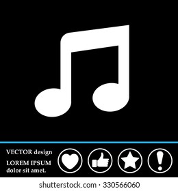 note (music) icon isolated