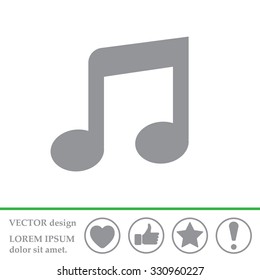 note (music) icon isolated