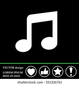 note (music) icon isolated