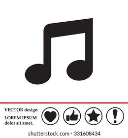 note (music) icon isolated