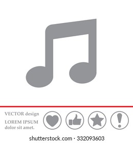 note (music) icon isolated