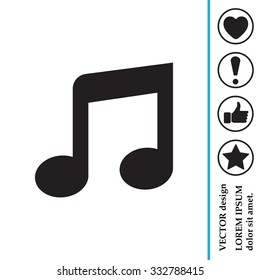 note (music) icon isolated