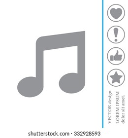 note (music) icon isolated