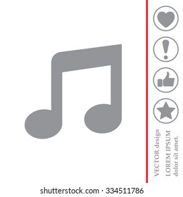 note (music) icon isolated