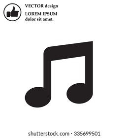 note (music) icon isolated