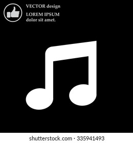note (music) icon isolated