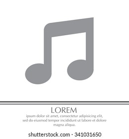 note (music) icon isolated