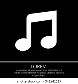 note (music) icon isolated