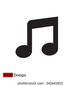 note (music) icon isolated