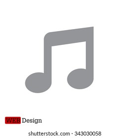 note (music) icon isolated