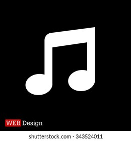 note (music) icon isolated