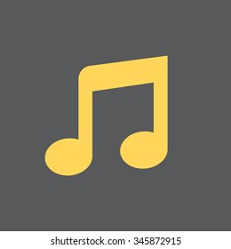 note (music) icon isolated