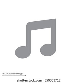note (music) icon isolated