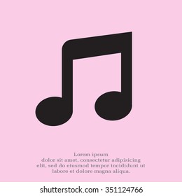 note (music) icon isolated