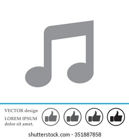 note (music) icon isolated