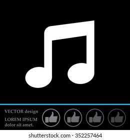 note (music) icon isolated