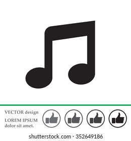 note (music) icon isolated