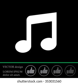 note (music) icon isolated