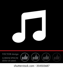 note (music) icon isolated