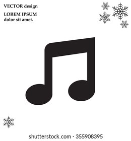 note (music) icon isolated