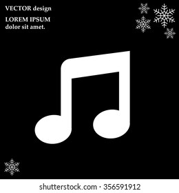 note (music) icon isolated