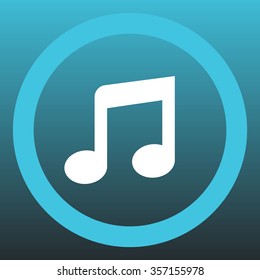 note (music) icon isolated