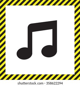 note (music) icon isolated