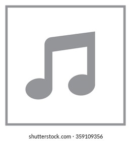 note (music) icon isolated