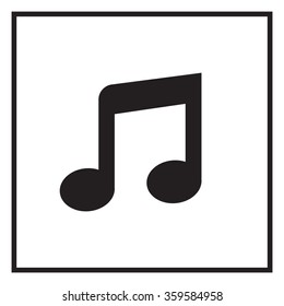 note (music) icon isolated
