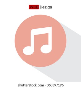 note (music) icon isolated
