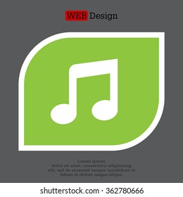 note (music) icon isolated
