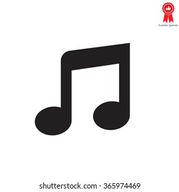 note (music) icon isolated