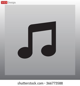note (music) icon isolated