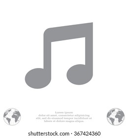 note (music) icon isolated