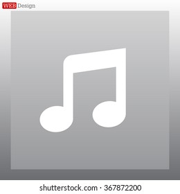 note (music) icon isolated