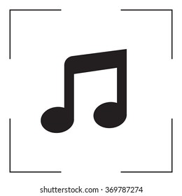 note (music) icon isolated