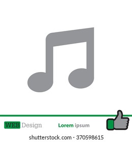 note (music) icon isolated