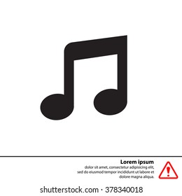 note (music) icon isolated