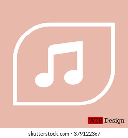 note (music) icon isolated