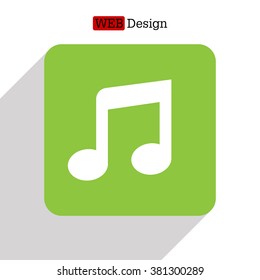 note (music) icon isolated