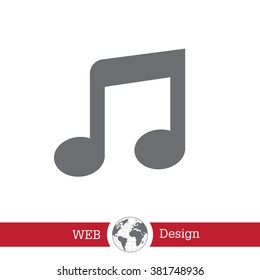 note (music) icon isolated