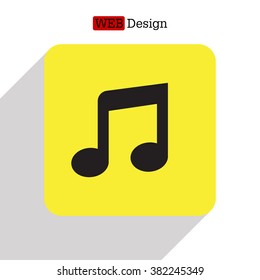note (music) icon isolated