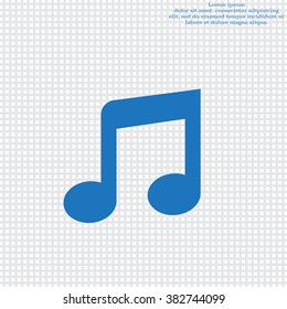 note (music) icon isolated
