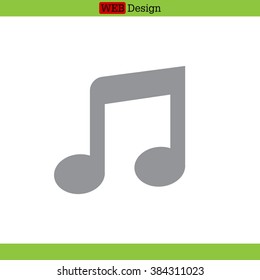 note (music) icon isolated