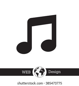note (music) icon isolated