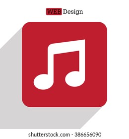 note (music) icon isolated