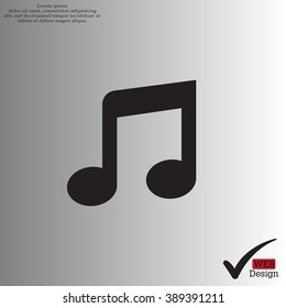 note (music) icon isolated