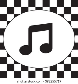 note (music) icon isolated